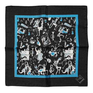 Black Jazz Club Seidenschal Herren Foulard Tuch
