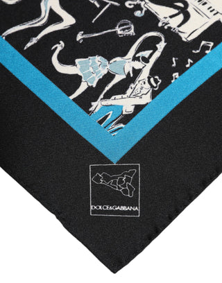 Black Jazz Club Seidenschal Herren Foulard Tuch