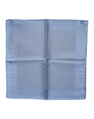 Pañuelo cuadrado de hombre azul claro de seda