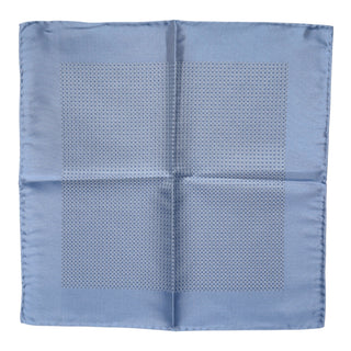 Pañuelo cuadrado de hombre azul claro de seda