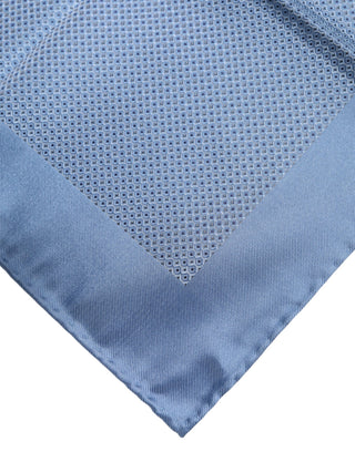 Pañuelo cuadrado de hombre azul claro de seda