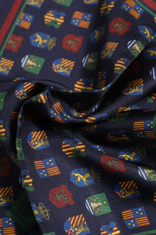 Multicolor Medals Square Foulard Scarf