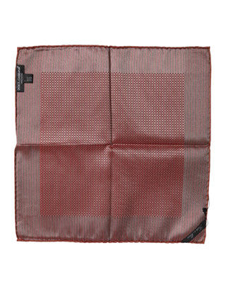 Orange Silk Square Men Foulard Scarf
