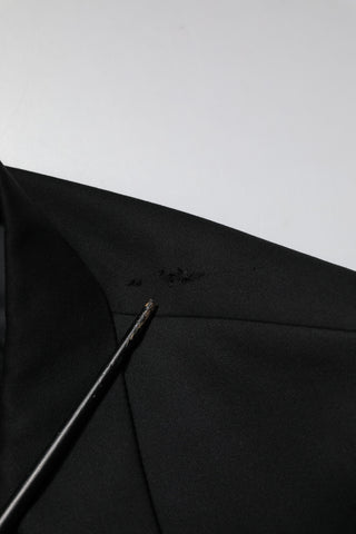 Schwarze zweireihige Herren-Anzugjacke Sakko