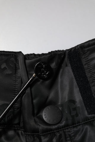 Schwarze Nylonhose mit geradem Bein und DG-Logo