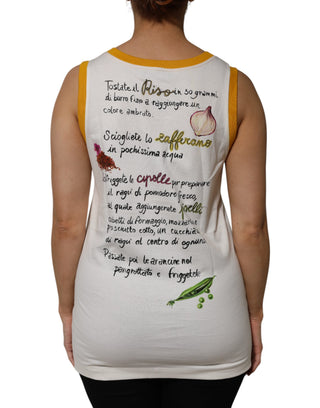 Weißes Araneine Siciliane ärmelloses Tanktop