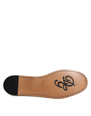 Weiße Leder Loafer Mokassins Slipper