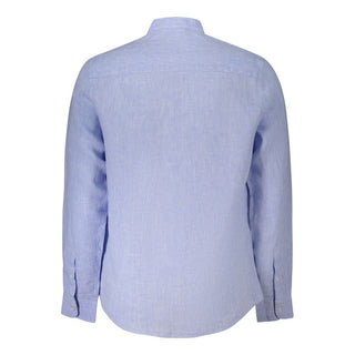 Azzurro Leinen Herrenhemd