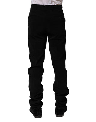 Schwarze formelle Hose mit mittelhohem Bund