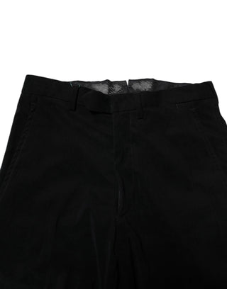 Schwarze formelle Hose mit mittelhohem Bund