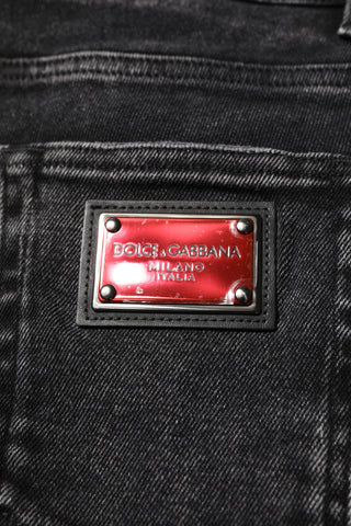 Black Cotton Skinny Men Denim Jeans