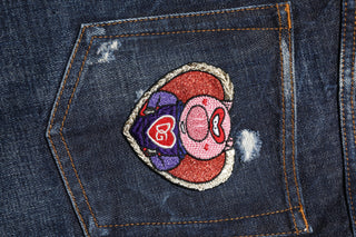 Dunkelblaue zerrissene Skinny-Jeans aus Denim