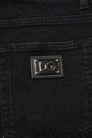 Schwarze Skinny Herrenjeans aus Baumwolle