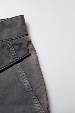 Dark Gray Cotton Stretch Denim Bermuda Shorts