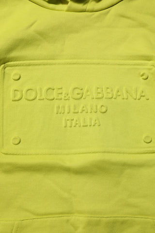 Green Cotton Hooded Logo Sweatshirt Sweater