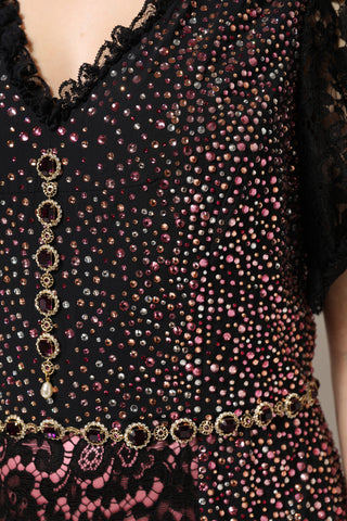 Mehrfarbiges, verziertes Meerjungfrauenkleid