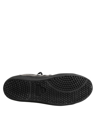 Schwarze Low-Top Schnürschuhe für Damen mit Goldspitze