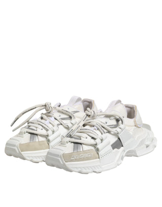 White Gray Low Top Space Sneakers Shoes