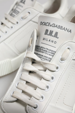 Zapatillas bajas de cuero blanco Miami para hombre