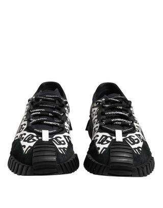 Schwarze Logo Schnür-Sneaker NS1 Low Top
