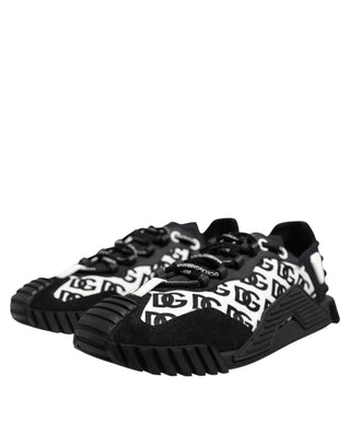 Schwarze Logo Schnür-Sneaker NS1 Low Top