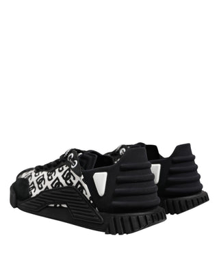Schwarze Logo Schnür-Sneaker NS1 Low Top