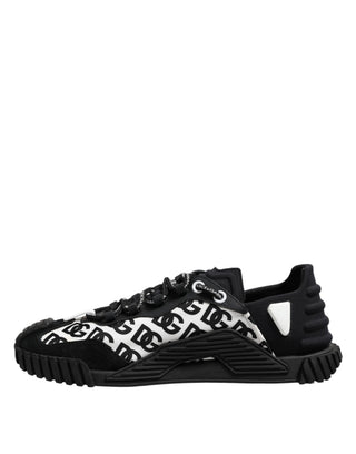 Schwarze Logo Schnür-Sneaker NS1 Low Top
