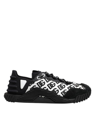 Schwarze Logo Schnür-Sneaker NS1 Low Top