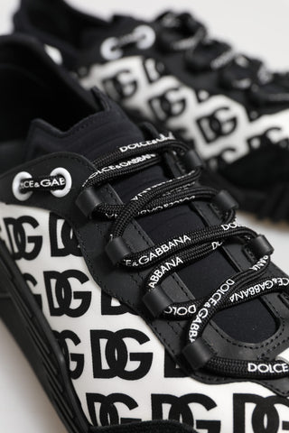 Schwarze Logo Schnür-Sneaker NS1 Low Top
