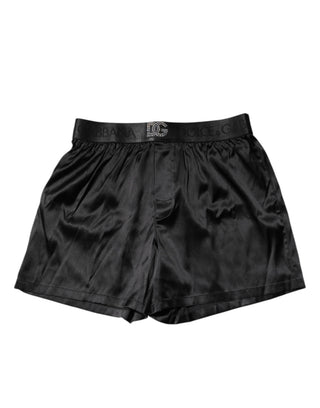 Schwarze Boxershorts mit Logo am Bund