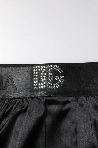 Schwarze Boxershorts mit Logo am Bund