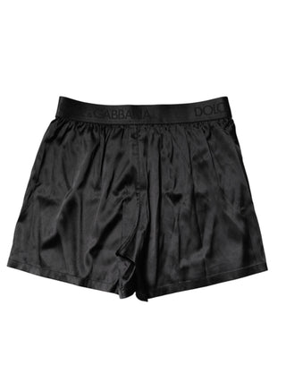 Schwarze Boxershorts mit Logo am Bund