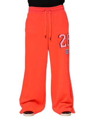 Pantalones jogger naranjas de poliéster para hombre
