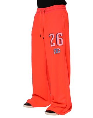 Pantalones jogger naranjas de poliéster para hombre