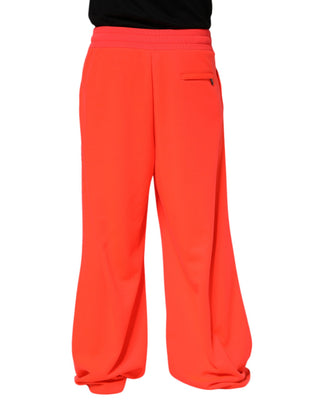 Pantalones jogger naranjas de poliéster para hombre