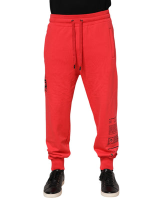 Rote Herren-Jogginghose aus Baumwolle