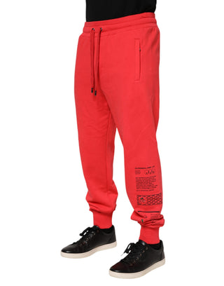 Rote Herren-Jogginghose aus Baumwolle