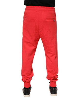 Rote Herren-Jogginghose aus Baumwolle