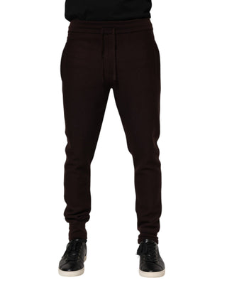 Braune Kaschmir Herren Jogger Sweathose