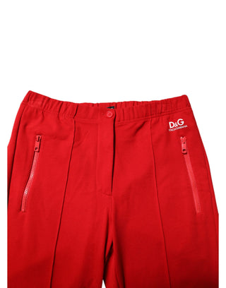 Rote Viskose-Logo-Jogginghose Herren-Sweatpants