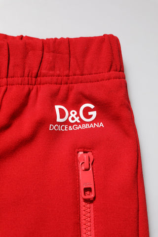 Rote Viskose-Logo-Jogginghose Herren-Sweatpants