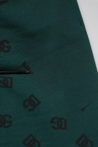 Green Logo Print Jogger Men Sweatpants Pants