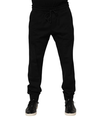 Schwarze Jogginghose aus Baumwolle für Herren