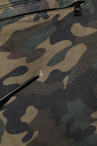 Brown Camouflage Cotton Men Jogger Pants