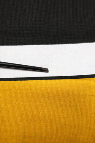 Gelbe bedruckte Baumwoll-Jogginghose mit Kordelzug