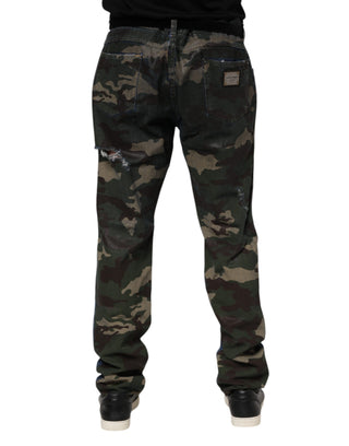 Blaue Baumwoll-Tarn-Jeans