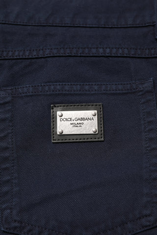 Black Cotton Tapered Denim Jeans