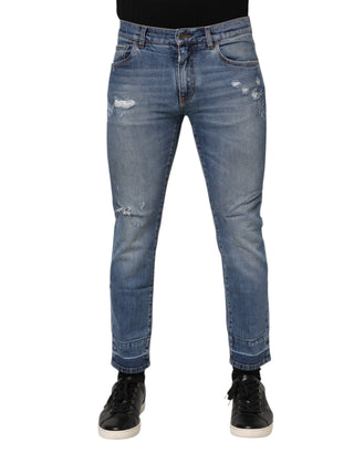 Blue Cotton Logo Plaque COMFORT Denim Jeans