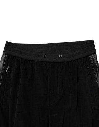 Schwarze Cargo-Jogger für Herren aus Baumwolle