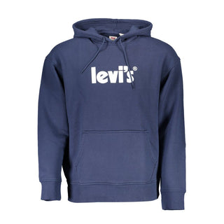 Blaues Baumwoll-Herren-Sweatshirt